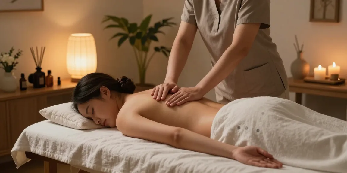 하남출장마사지 in a serene home setting with a therapist providing soothing massage therapy.