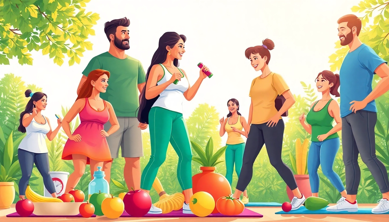 Explore diverse individuals inspiring weight loss through healthy activities outdoors.