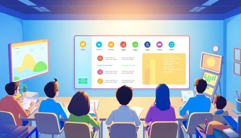 Engaging visual of e-learning gamification featuring interactive elements and a leaderboard.