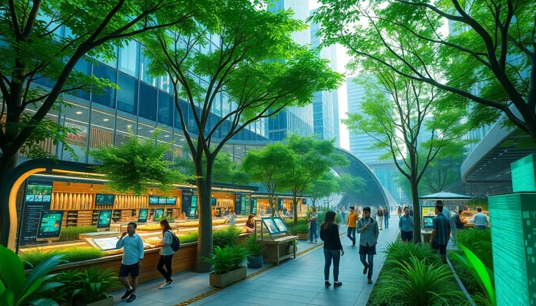 LC88 Land's vibrant urban landscape showcasing modern architecture and lush greenery.