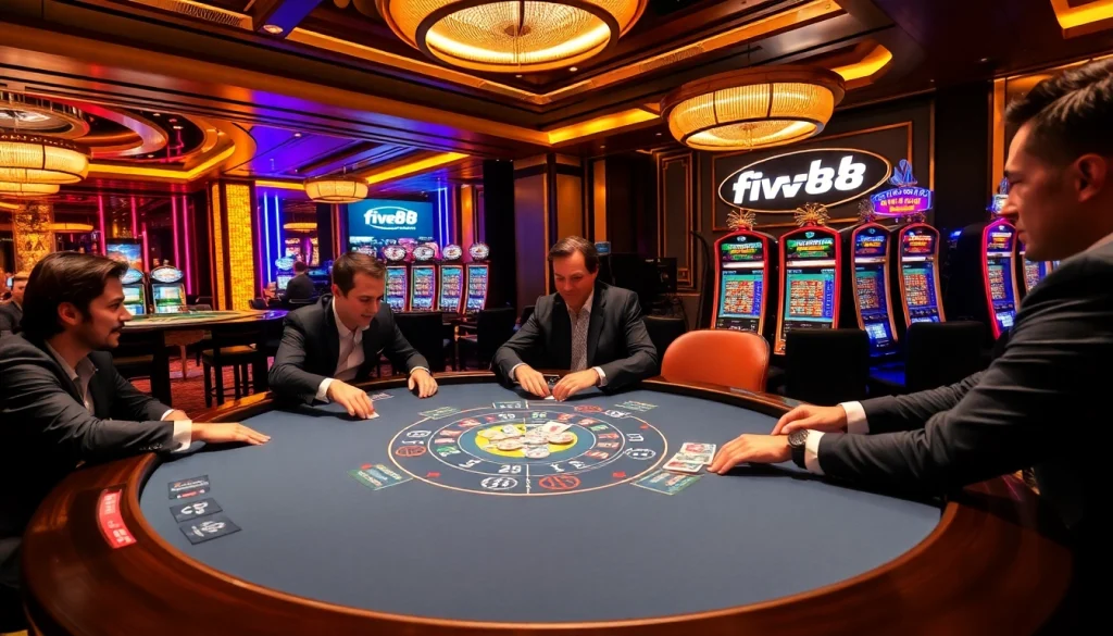 Experience exhilarating poker action at five88's upscale casino environment.