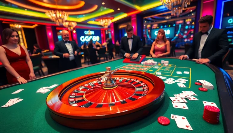 Experience the thrill of betting at GG88's luxurious casino tables filled with excitement.