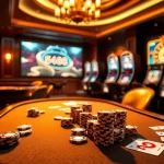 Experience high-stakes gaming at nhà cái sv66 with captivating casino interiors, poker games, and slots.