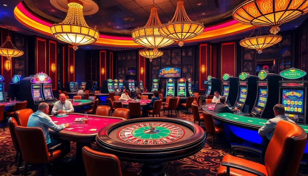 Engaging players at luxurious tables exemplifying ingatbola's thrilling online gambling experience.