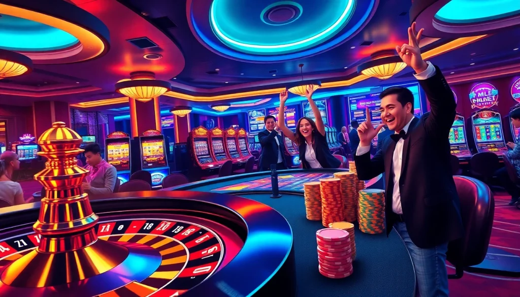 Experience the thrill of THABET with an exciting casino scene featuring live games.