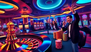 Experience the thrill of THABET with an exciting casino scene featuring live games.