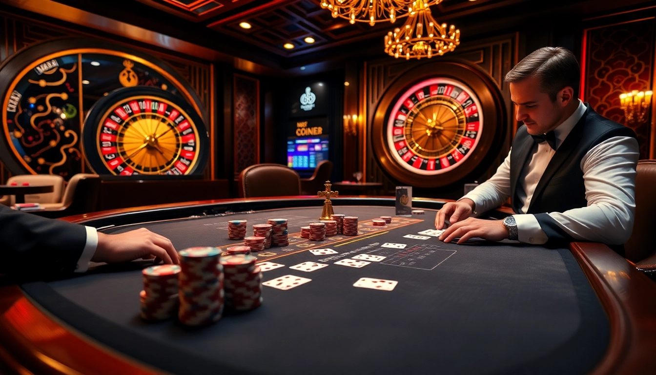 Experience high-stakes poker action at 888b with luxurious tables and vibrant ambiance.