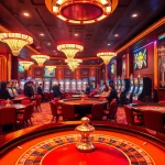Experience the excitement of lucky88 at a luxurious casino with vibrant gaming tables.