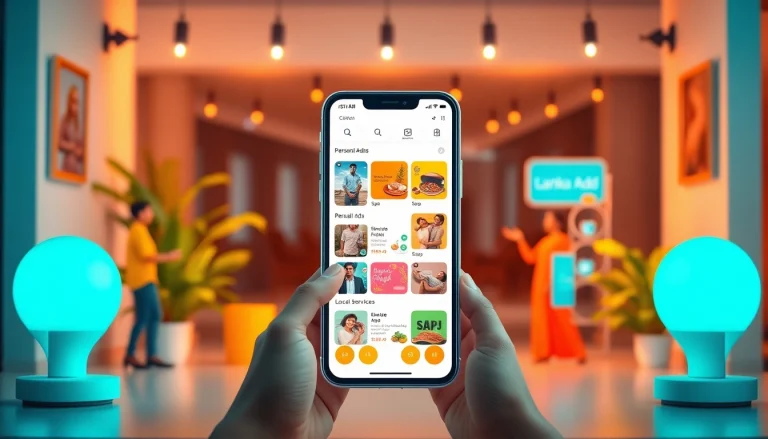 Lanka Add digital interface showcasing vibrant personal and spa ads in Sri Lanka.