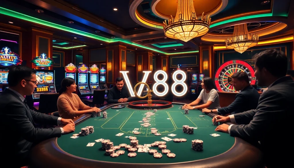 Experience the thrill of EV88 casino with exciting poker games and vibrant slot machines.