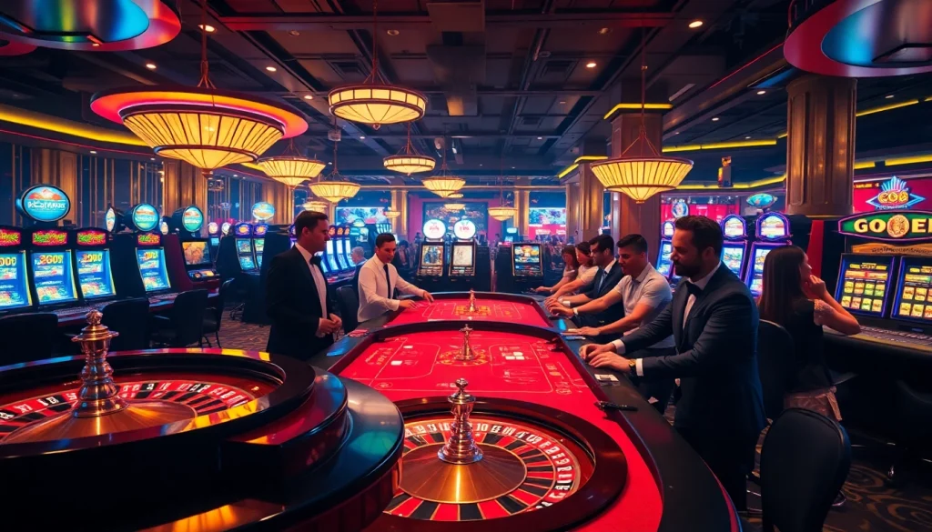Gambling excitement at a high-stakes casino showcasing GO8 excellence in play.