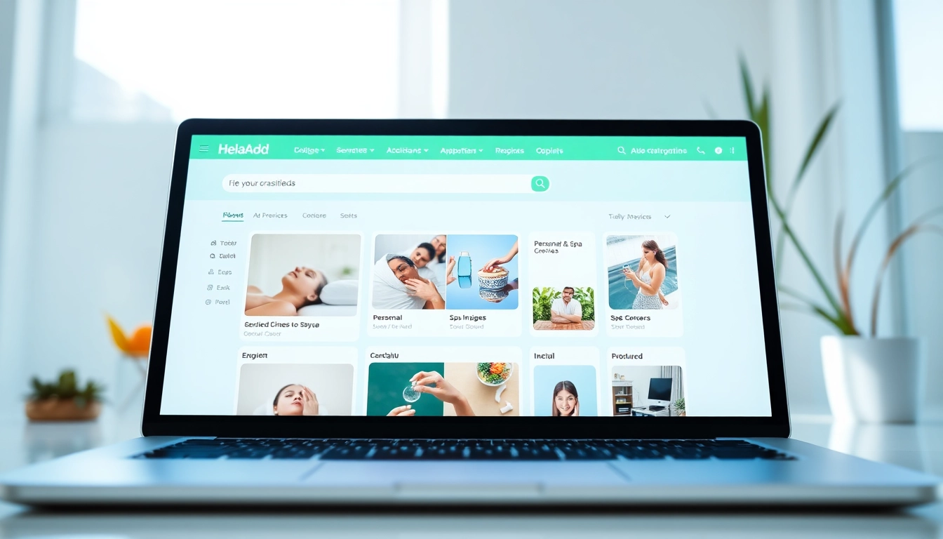 Hela Add online classified ads platform interface featuring colorful listings and user-friendly design.