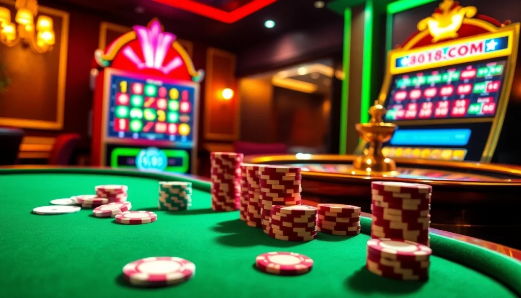 Experience the excitement of winning at MM88.COM with vibrant casino tables and games.
