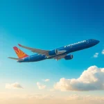 Vietnam Airlines VN168 flight in the sky, symbolizing reliable travel.