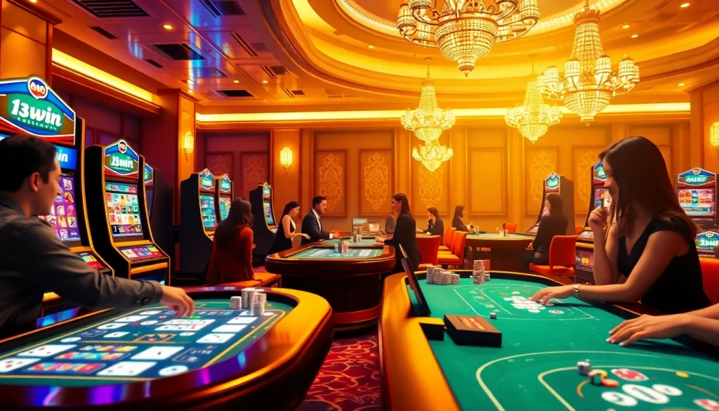 Experience the excitement of online gambling with 13win đăng nhập at luxurious casino tables and machines.