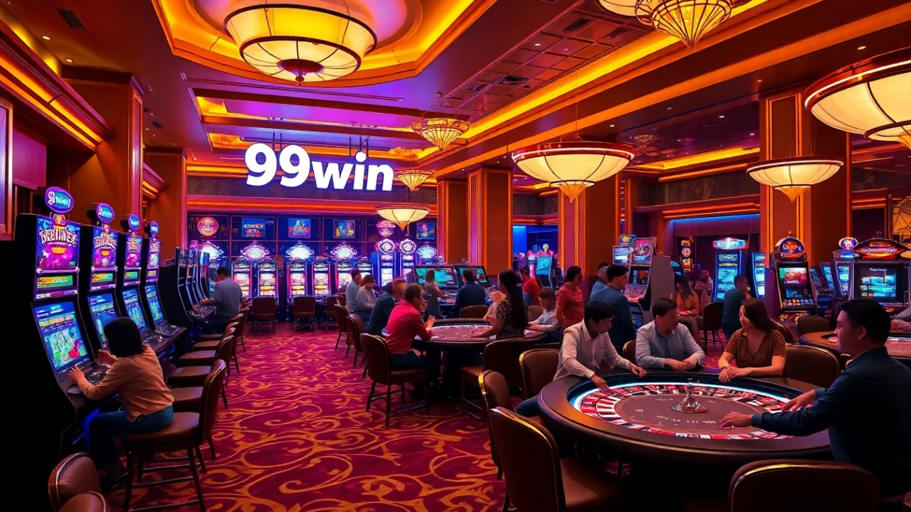 Experience the thrill of gaming at 99win with luxurious tables and vibrant atmosphere.