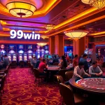 Experience the thrill of gaming at 99win with luxurious tables and vibrant atmosphere.