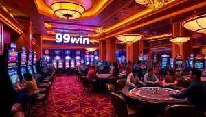 Experience the thrill of gaming at 99win with luxurious tables and vibrant atmosphere.