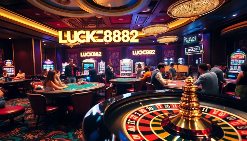 Experience exciting gameplay and winning moments at LUCK8882's luxurious casino.