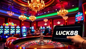 Hoạt động roulette đầy hứng khởi tại casino LUCK8, thể hiện không khí chơi game sống động