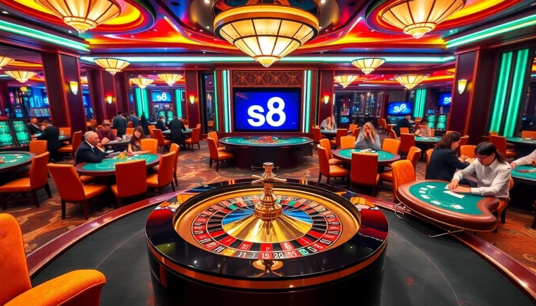 Engaging roulette action at a luxury casino showcasing the keyword s8.