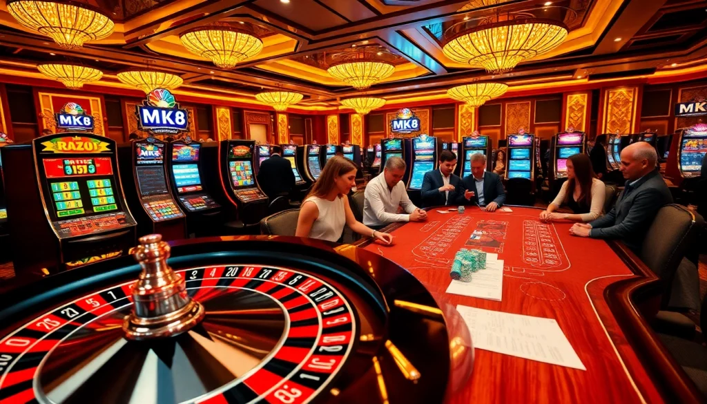 Experience thrilling moments of MK8 gambling with dynamic poker gameplay and vibrant roulette.