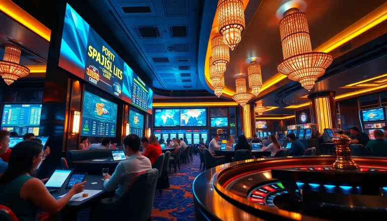 Engaging gamblers analyzing tỷ lệ kèo bóng đá in a luxurious sports betting lounge.