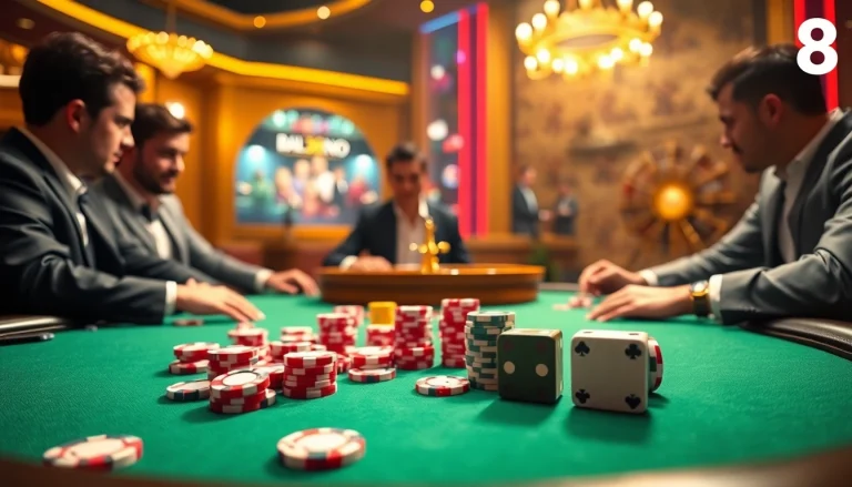 Experience Luck8 excitement with vibrant poker action and elegant casino visuals.