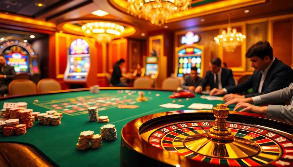 Experience thrilling bets at the TR88 casino table filled with poker chips and cards.