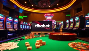 Enjoying thrilling gameplay at thabet.com with modern casino elements and vibrant visuals.