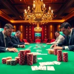 Engage in high-stakes poker at https://wapt.co.com/ with players concentrating over colorful chips and cards.