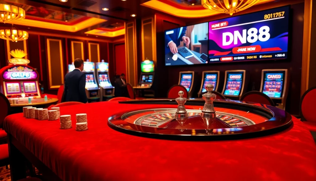 Players engaged in a lively roulette game at https://dn88.site/, showcasing the excitement of casino gaming.