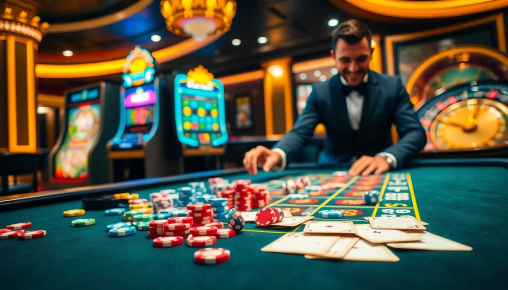 Experience the excitement of 789f with vibrant poker chips and glowing casino games.