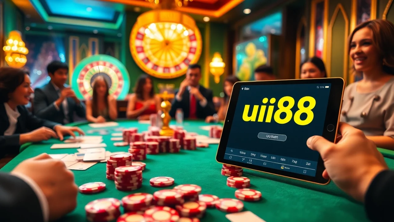 uu88 players enjoying a thrilling casino experience at a vibrant gaming table