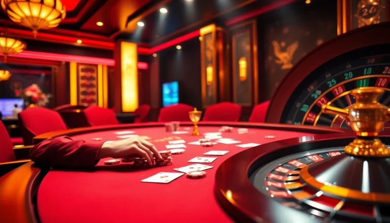 Experience the thrill of online gambling at FC88 with vibrant casino elements and immersive gameplay.