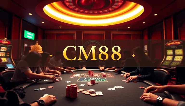 Experience high-stakes poker excitement at CM88 with vibrant tables and thrilling gameplay.