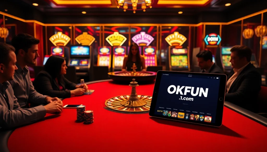 Experience luxury gaming at OKFUN com with lively poker, roulette, and slot excitement.