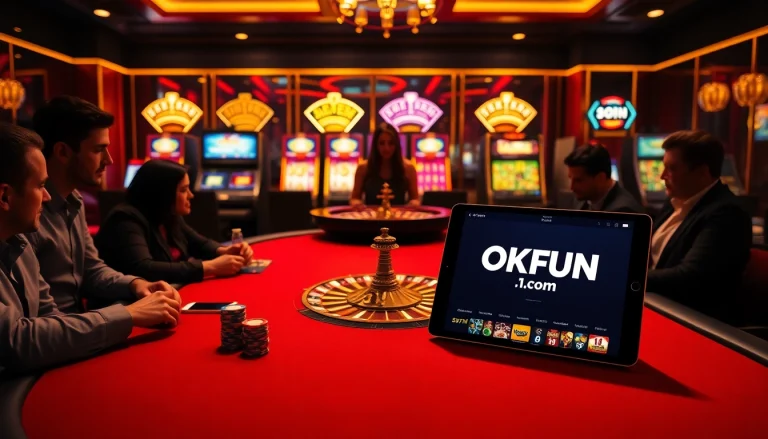 Experience luxury gaming at OKFUN com with lively poker, roulette, and slot excitement.