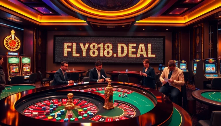 Engaged players experiencing the thrill of winning at FLY88.DEAL casino with vibrant roulette.