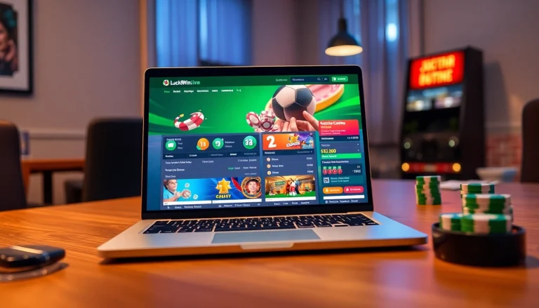 Online betting experience at luck8win.live showcasing vibrant interface and engaging graphics.