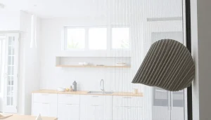 Flyscreenmaxx pleated flyscreen installation showcasing fine details in a modern home.