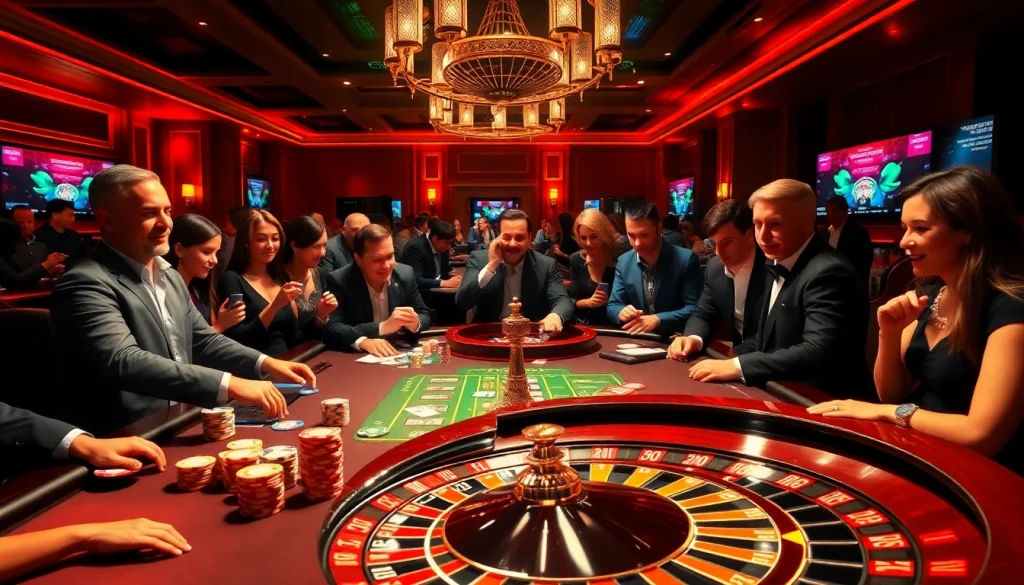 A thrilling poker game at a casino table showcasing excitement and strategy, inspired by https://ski10.org/.