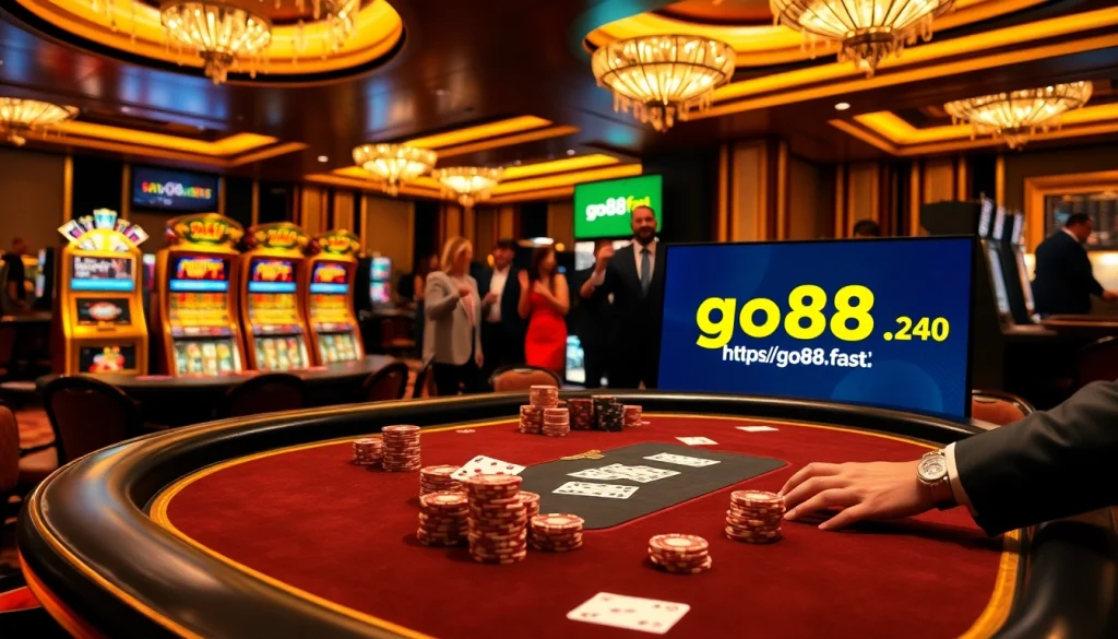 Experience the excitement of gaming at https://go88.fast/ with lively poker table action and elegant surroundings.
