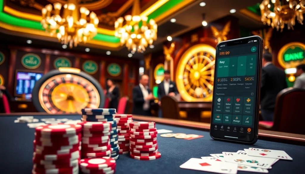 Players strategizing at a luxurious poker table showcasing rr 99, with colorful chips and cards.
