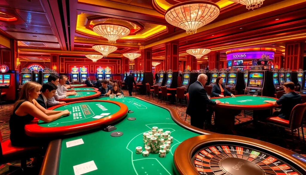 Experience the excitement of SODO66 with vibrant casino tables and thrilling games.