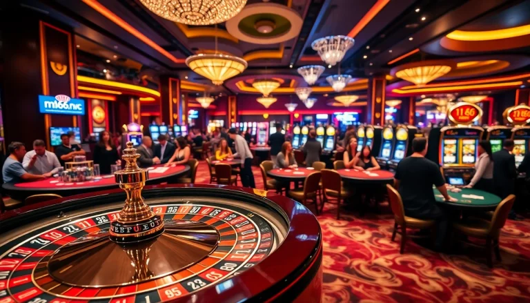 Experience the excitement of gambling at mb66.nyc with dynamic casino tables and vibrant activity.