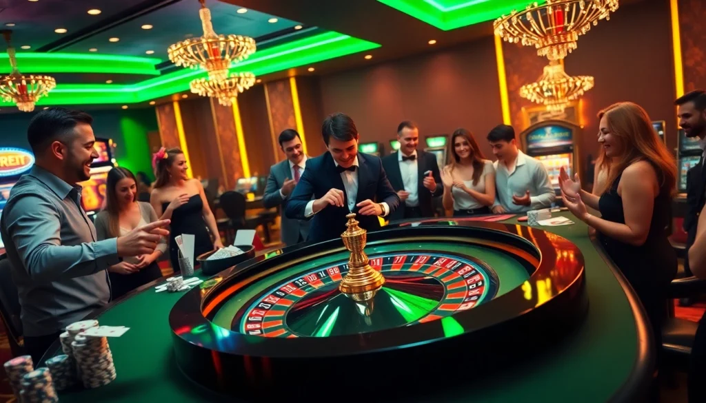 Experience excitement at https://rr88.bar/ with players enjoying a luxurious casino atmosphere.