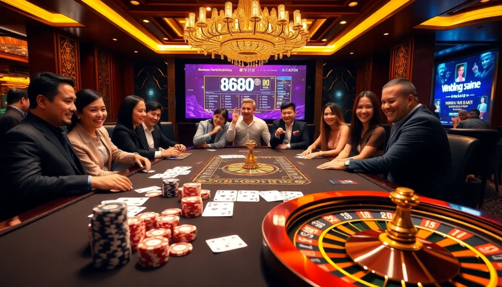 Join the action at 98win hiện đang mở with vibrant casino tables and excited players.