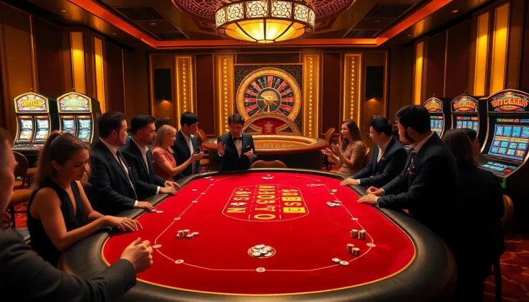 Experience the excitement of HITCLUB at a luxurious casino gaming table with vibrant elements.