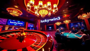 Experience the thrill of luckywin3 at an exciting casino table filled with vibrant gaming action.